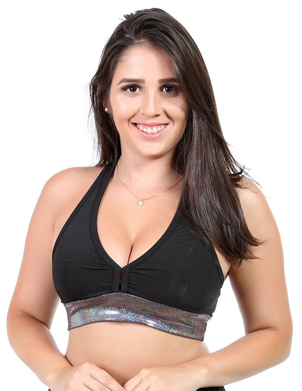 Tops Fitness Feminino Suplex Com Brilho 9886