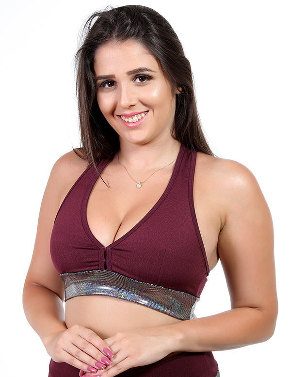 Tops Fitness Feminino Suplex Com Brilho 9886