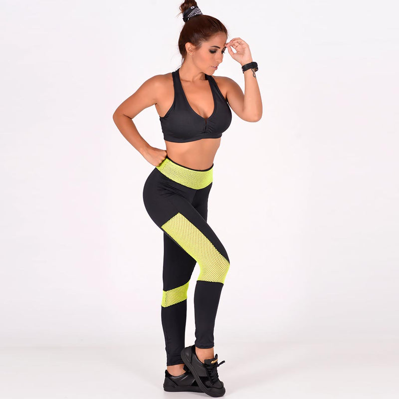 Calça Legging com Recortes e Telas - 250