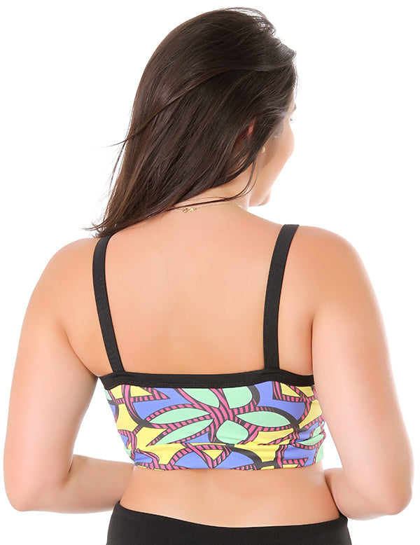 Top Poliamida Estampado Feminino Com Bojo  9373