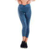 Calça Legging Poliamida Azul Cintilante | New V