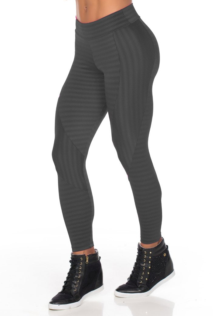Calça Fitness Legging Recorte New Zig Cinza | 516