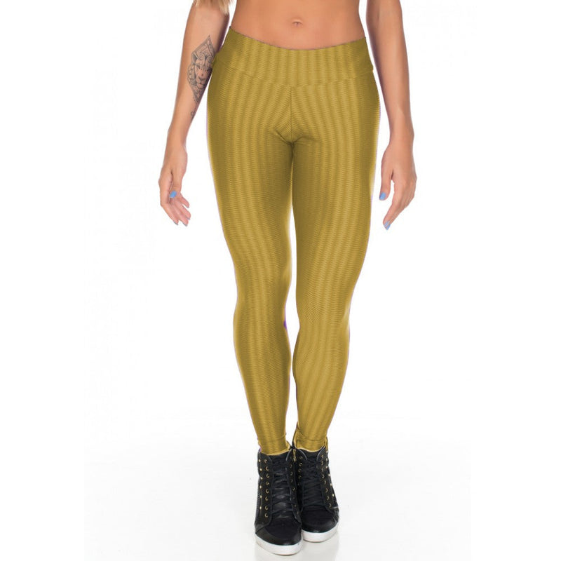 Calça Legging Fitness New Zig Dourado | 515