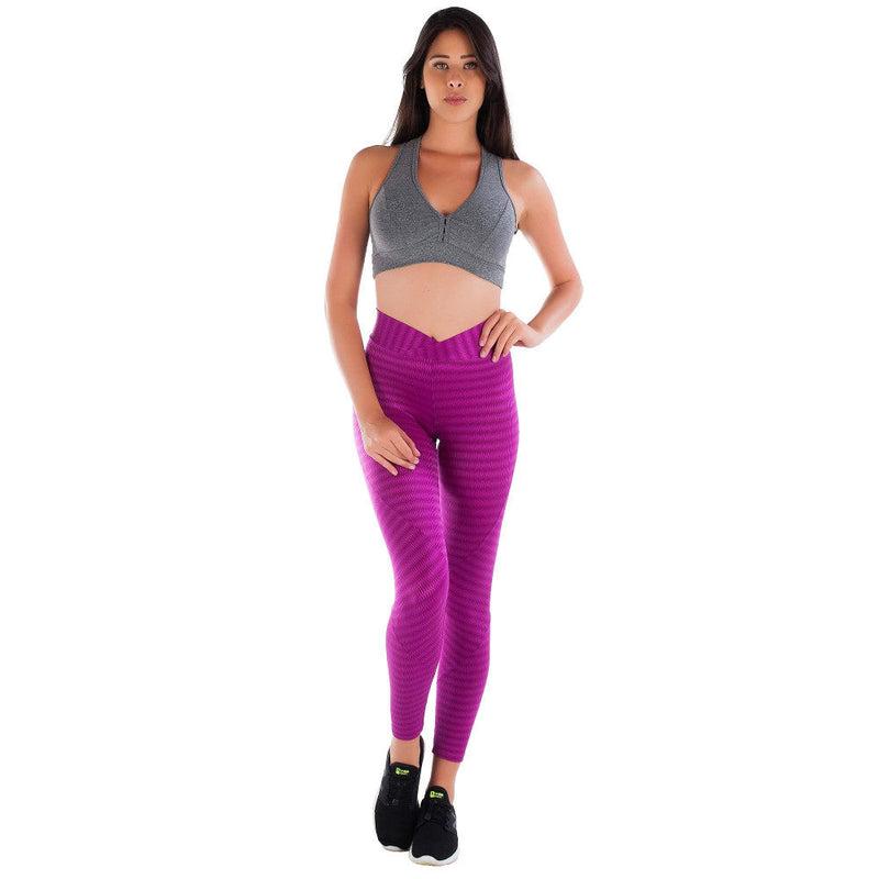 Calça Legging Poliamida Roxo Cintilante | New Vision RX