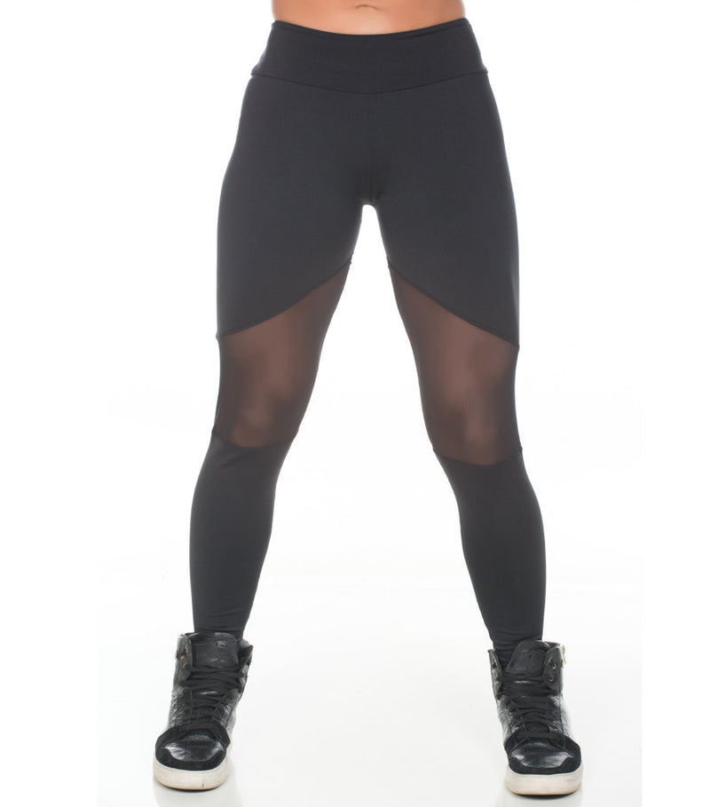 Legging Dily Fitness Com Detalhe em Tule 522