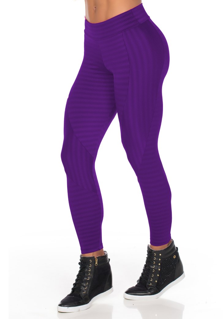 Calça Fitness Legging Recorte New Zig Roxo | 516