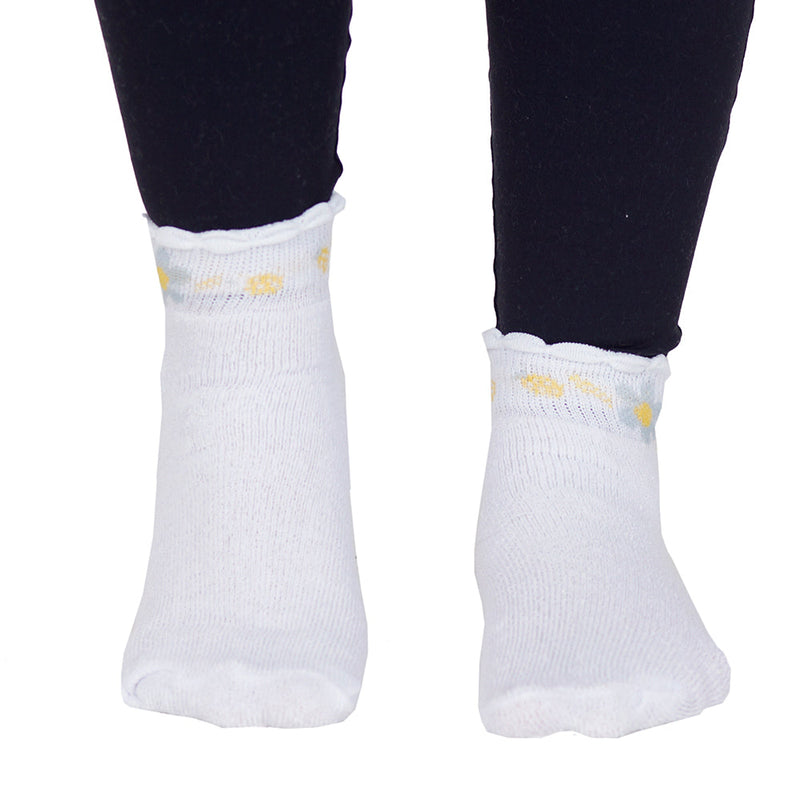 Kit Meia Sapatilha Feminina com 5 Pares Coloridos - Dily Modas