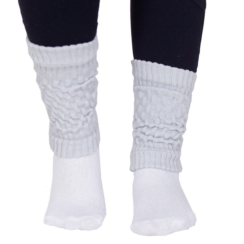 Kit com 6 pares de polainas brancas - Dily Modas